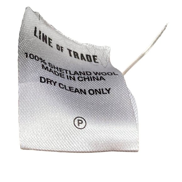 Line of Trade 100% Shetland Wool Gray V-Neck Button Front Cardigan Sweater 2XL - Picture 5 of 9